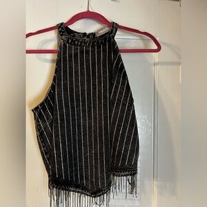 Fun, rhinestone fringe top!
